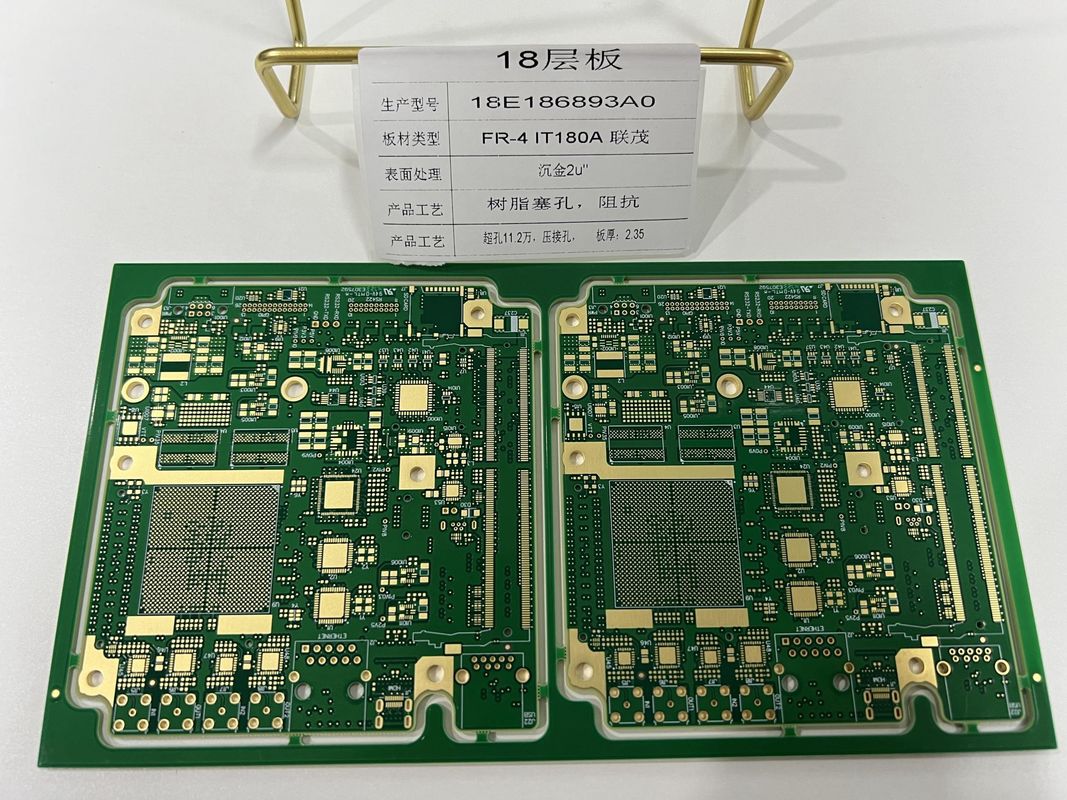 FR4 IT180 18レイヤー 3+N+3 HDI PCBボードプロトタイプ クリップホール 3/3ミリ 痕跡 X RAY HDI クイックターン ENIG テスト
