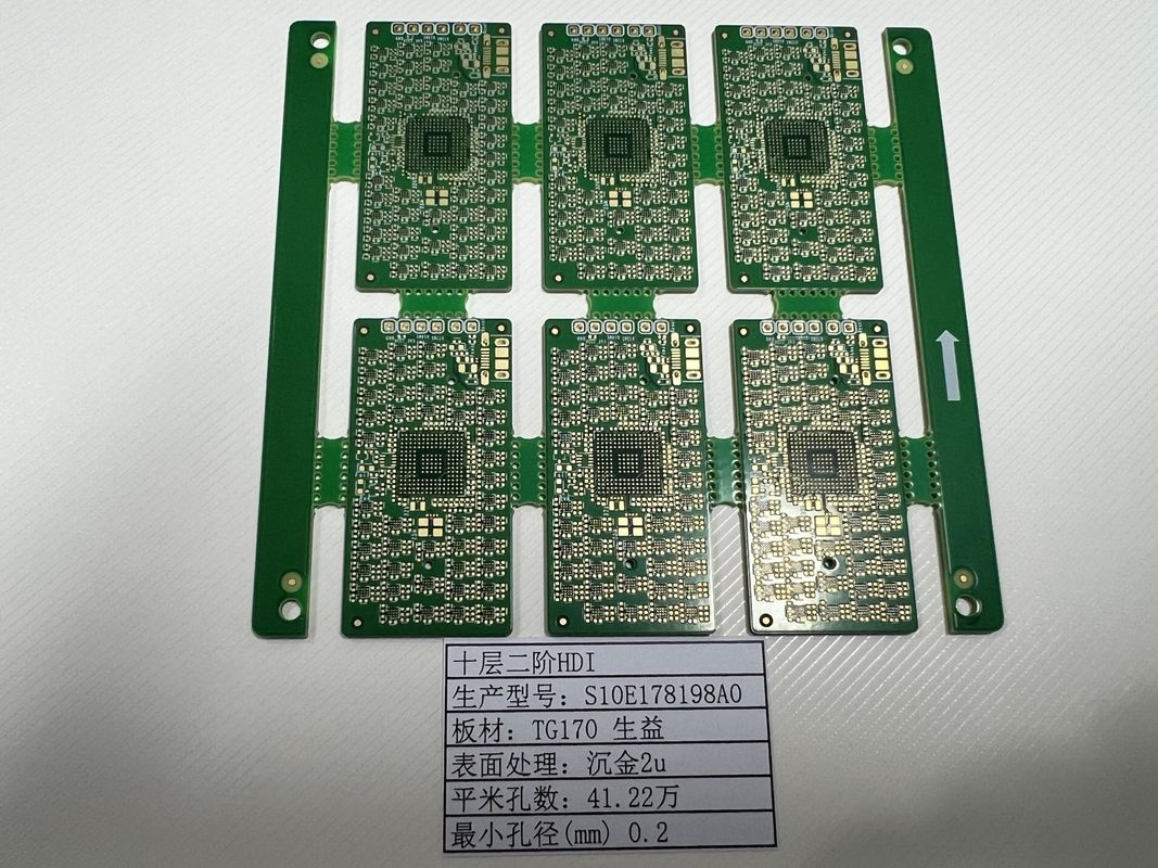 OEM HDI回路板 10 層 2+N+2 X線テスト 超薄 0.2mm-6.00mm