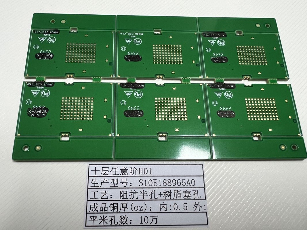 ホワイト/ブラック/イエロー シルクスクリーン HDI PCB インペデンス制御 FR-4 3ml Min.環状リング