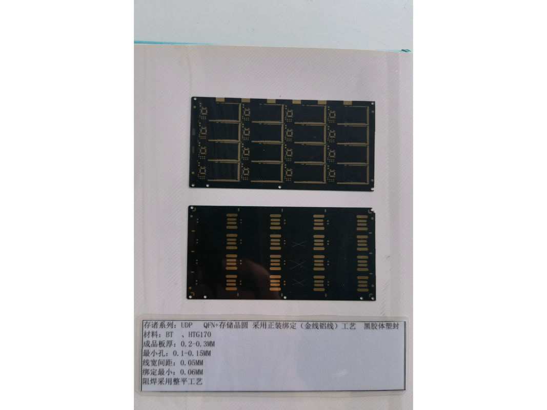 ブラックソルダーマスク IC 基板 PCB 0.2mm RoHS 電子機器用 材料BT SDカード