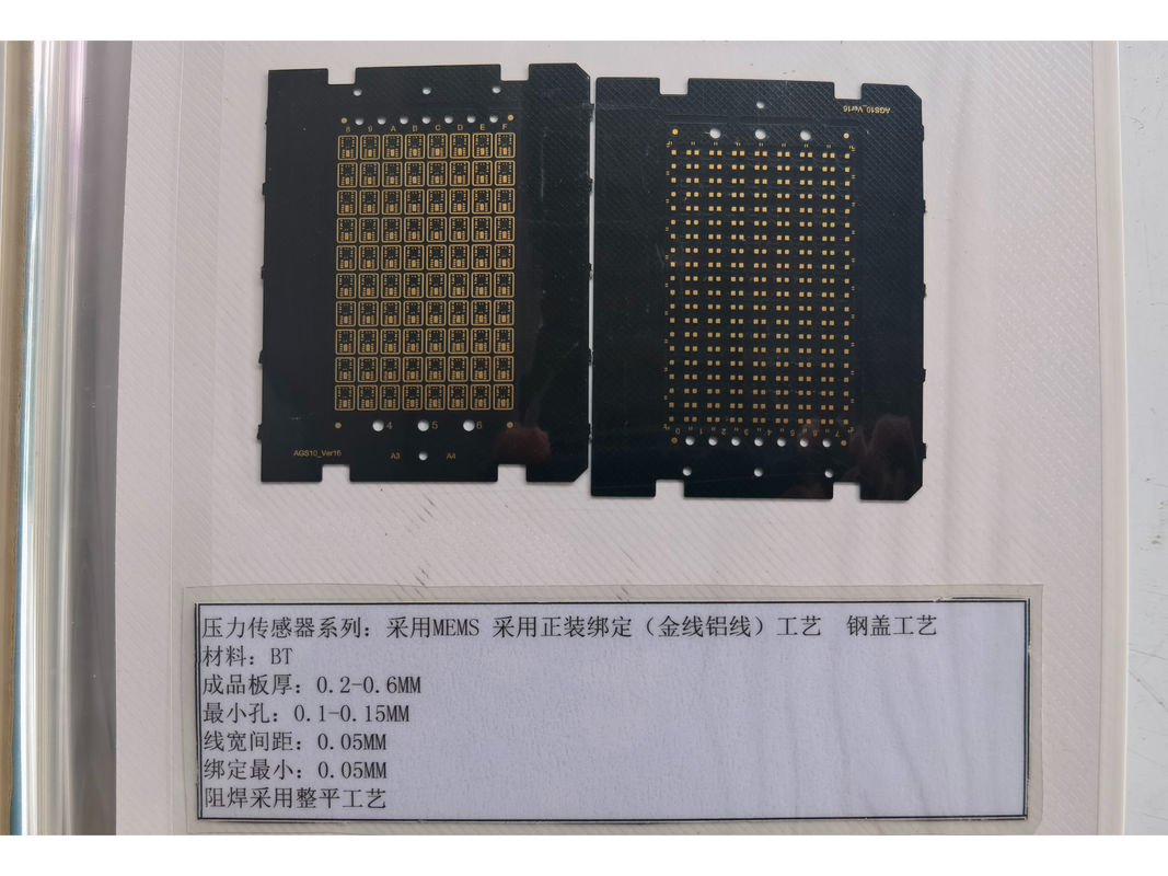 耐久性電子PCB 0.2mm 1oz 銅重量 黒 溶接マスク 圧力センサーPCB