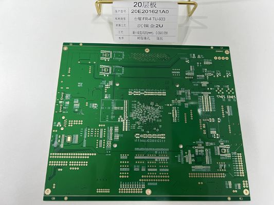 6-32 層 HDI PCB 0.25mm BGA とランプソケットのための半孔 20 層 Tuc TU-933 高速 PCB 製造