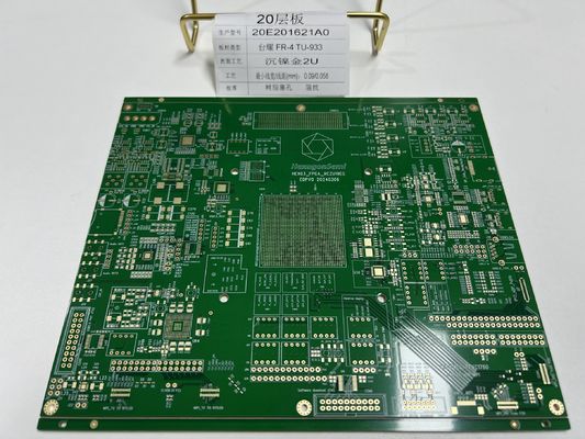 20 層 PCB 板 多グループ阻害制御付き VIPPO パースト TU-933 の下に
