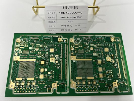 FR4 IT180 18レイヤー 3+N+3 HDI PCBボードプロトタイプ クリップホール 3/3ミリ 痕跡 X RAY HDI クイックターン ENIG テスト